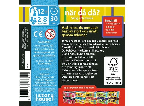 När då då Pocket Sång och Musik - SVENSK 