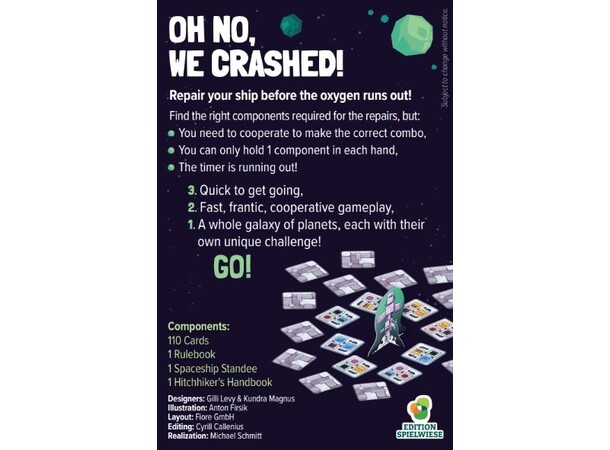 Oh No We Crashed Brädspel 