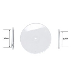 Plastbaser Clear Oval 35x30/Flying Stem