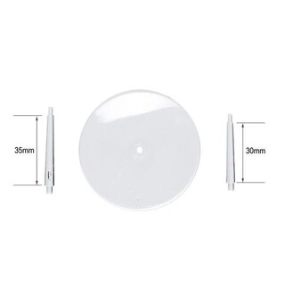 Plastbaser Clear Oval 35x30/Flying Stem