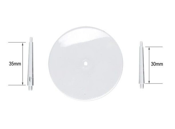 Plastbaser Clear Oval 35x30/Flying Stem 