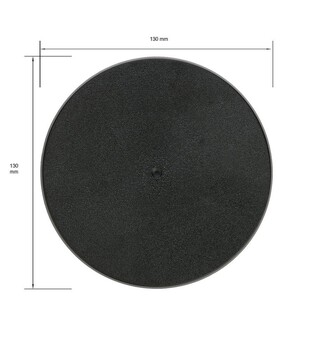 Plastbaser Svart Round - 130mm (1 stk)