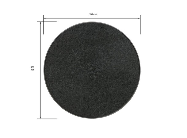 Plastbaser Svart Round - 130mm (1 stk) 
