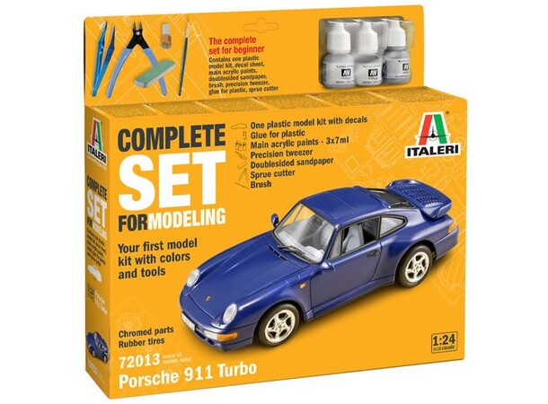 Porsche 911 Turbo Complete Set Italeri 1:24 Byggesett 
