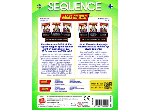 Sequence Jacks Go Wild Brädspel Svensk utgåva 