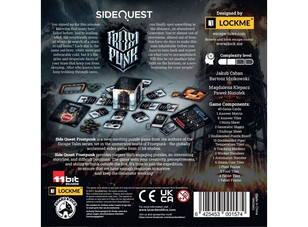 SideQuest Frostpunk Brettspill