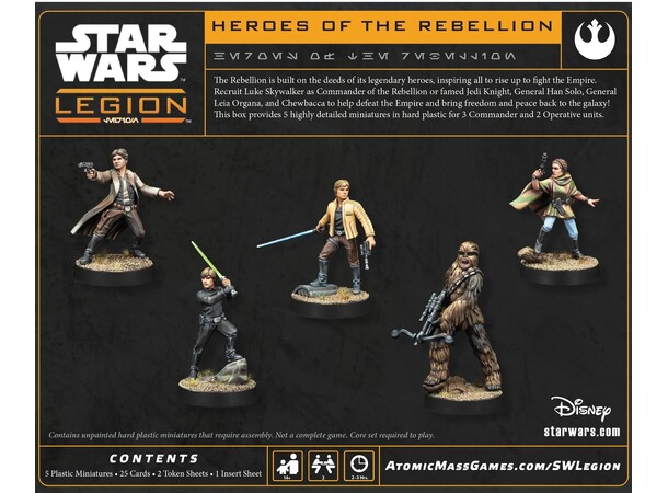 Star Wars Legion Heroes of the Rebellion Character Pack 