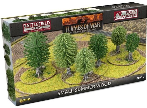 Terreng Small Summer Wood Ferdigmalt - Battlefield in a Box 
