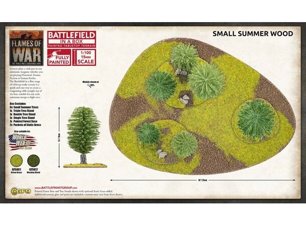 Terräng Small Summer Wood Färdigmålat - Battlefield in a Box 