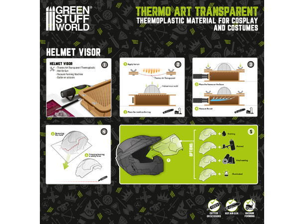 ThermoArt Transparent 375x500mm 0.75mm Green Stuff World 