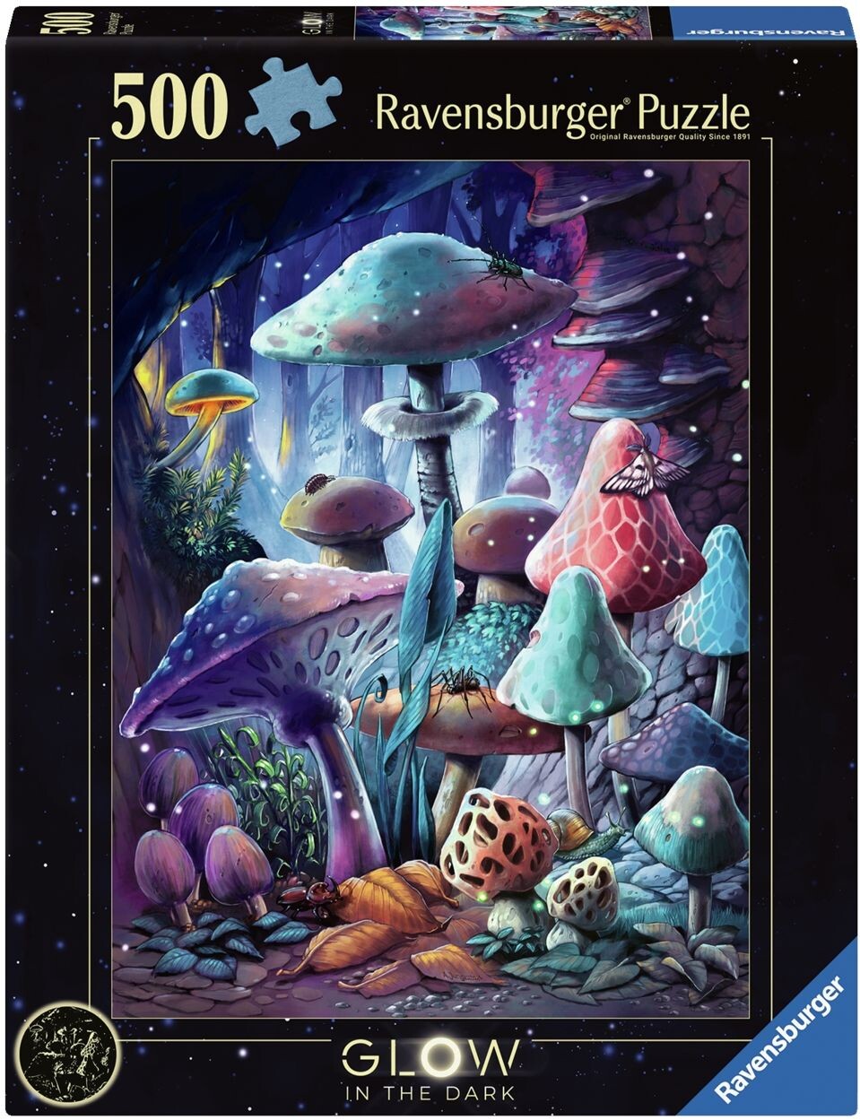 Moonlight Mushrooms 500 biter Puslespill Ravensburger Puzzle