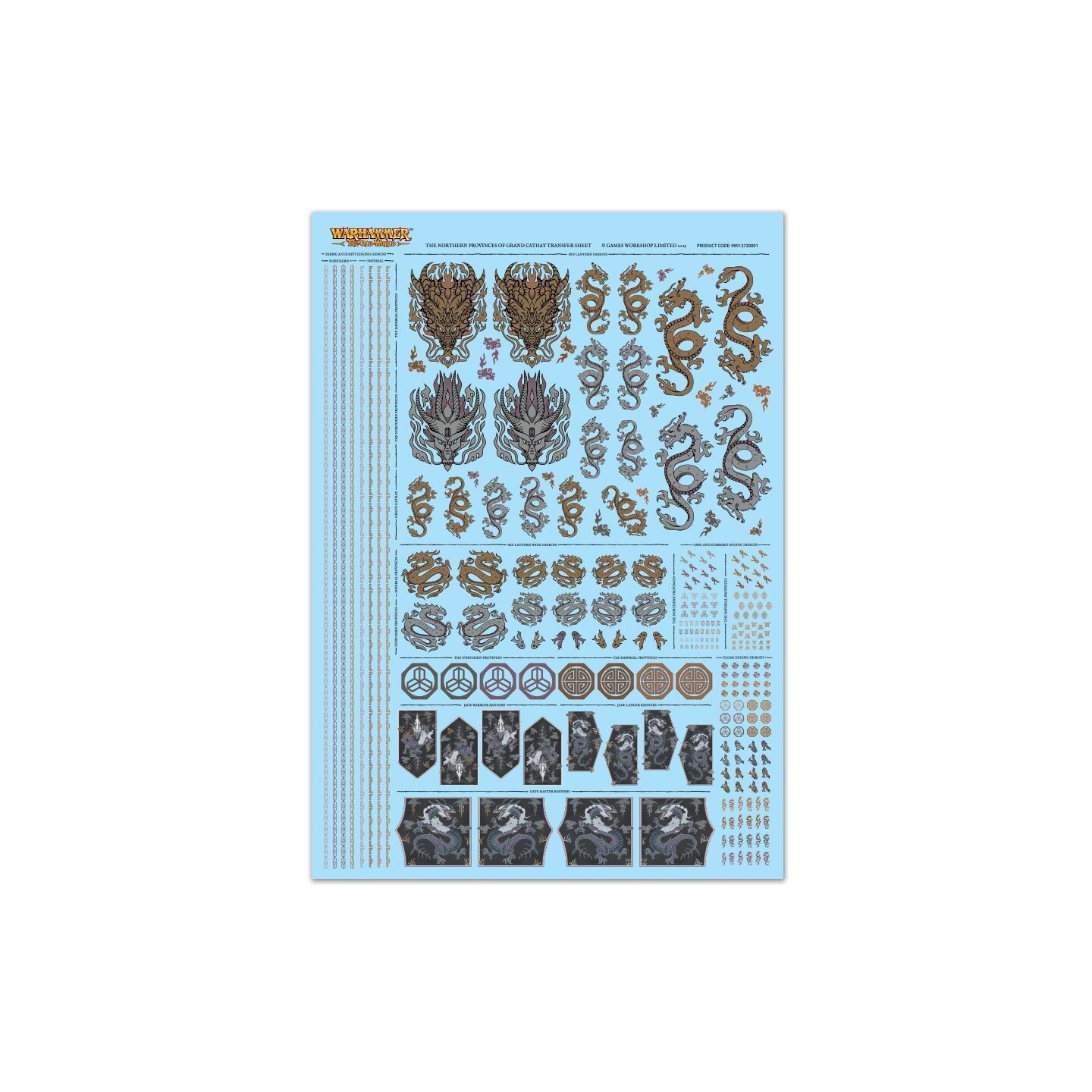 Grand Cathay Northern Provinces Transfer Sheet - Warhammer The Old World
