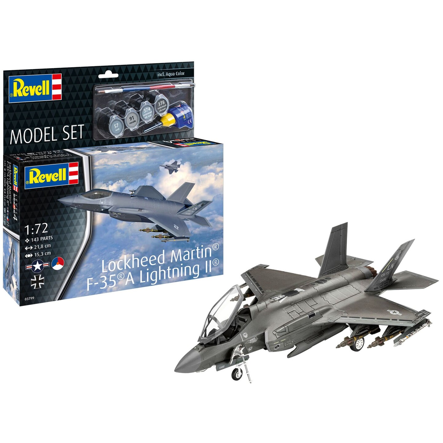Lockheed Martin F-35A Lightning II Revell 1:72 Byggesett