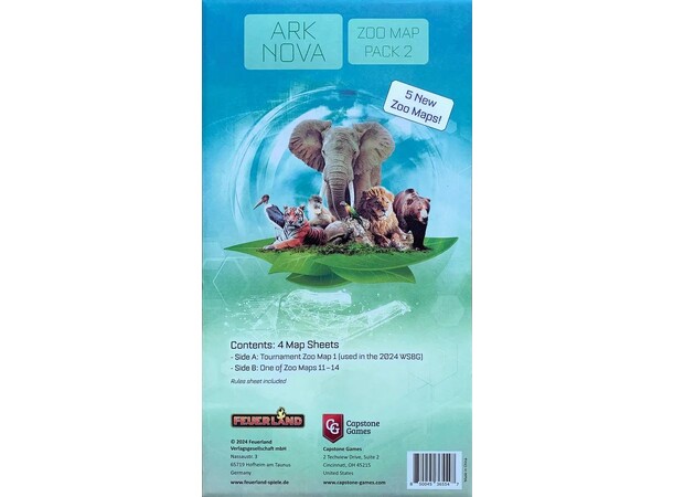 Ark Nova Zoo Map Pack 2 Expansion Utvidelse til Ark Nova 