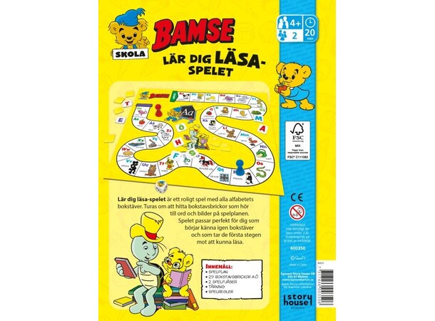 Bamse Lär dig läsa spelet - SVENSK 