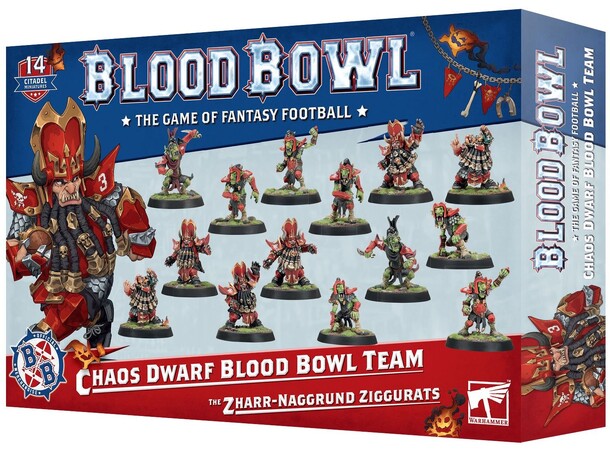 Blood Bowl Chaos Dwarf Team The Zharr-Naggrund Ziggurats 