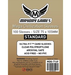 Brettspill Kortbeskyttere 100 stk 75x105 Mayday Mega Civilization
