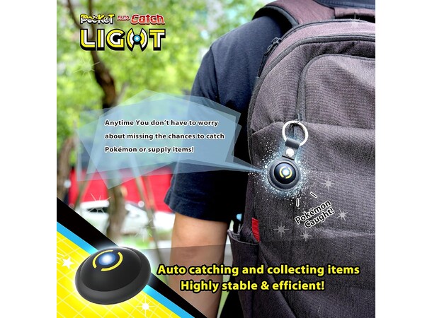 Brook Pocket Auto Catch Light Black For Pokemon GO 