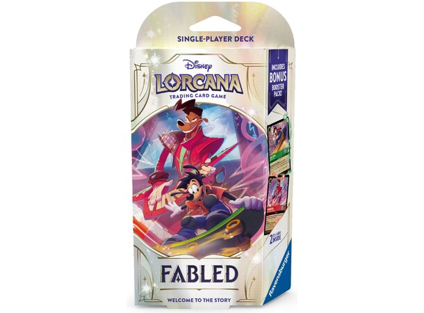 Disney Lorcana Fabled Starter Deck #1 Max, Goofy & Powerline - Emerald & Ruby 