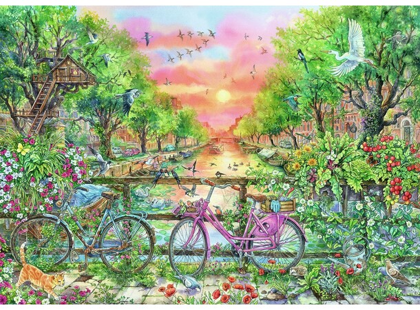 Dreamy Bikes in Amsterdam 1000 bitar Pussel - Ravensburger Puzzle 