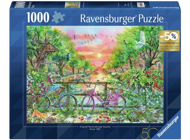 Dreamy Bikes in Amsterdam 1000 biter Puslespill - Ravensburger Puzzle 
