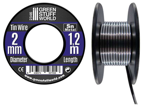 Flexible Tin Wire Roll - 2mm (1,2 meter) Green Stuff World