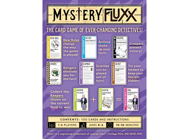 Fluxx Mystery Kortspill 