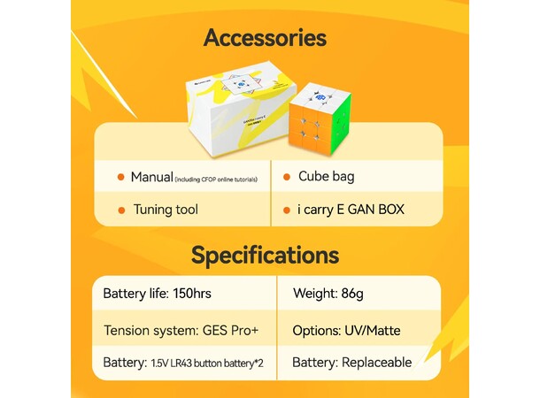 GAN356 I Carry E Smart Cube Frosted 