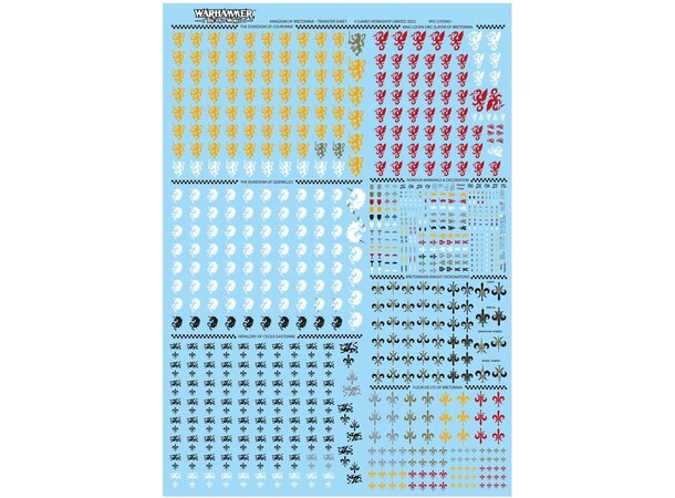 Kingdom of Bretonnia Transfer Sheet Warhammer The Old World 