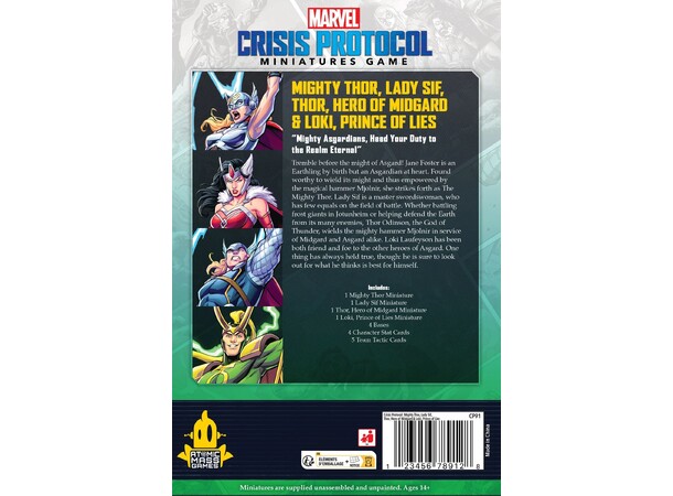Marvel Crisis Protocol Mighty Thor/Sif Lady Sif/Thor/Loki Character Pack 