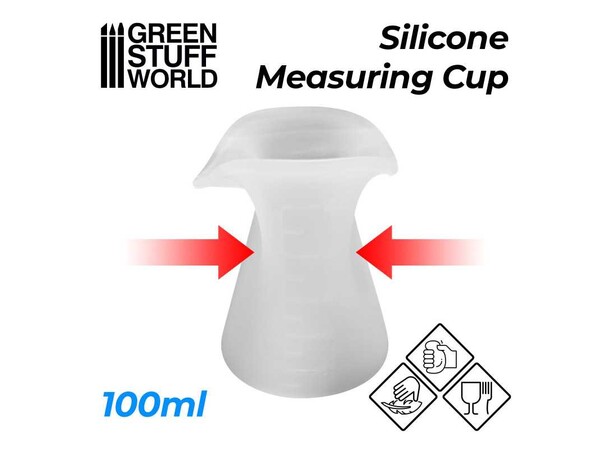 Målebeger i silikon - 100ml Green Stuff World 