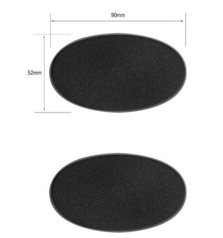 Plastbaser Svart Oval - 90x52mm (1 stk) Citadel