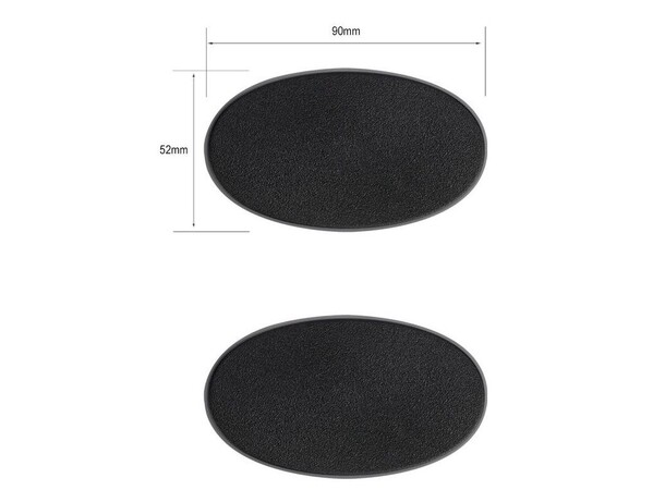 Plastbaser Svart Oval - 90x52mm (2 st) Citadel 