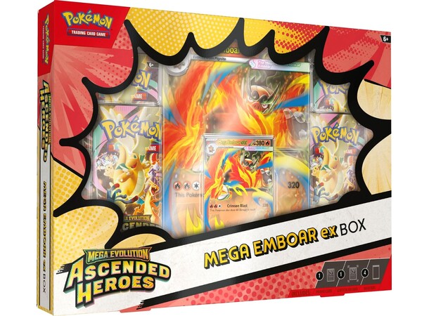 Pokemon Ascended Heroes Mega Emboar ex Box 