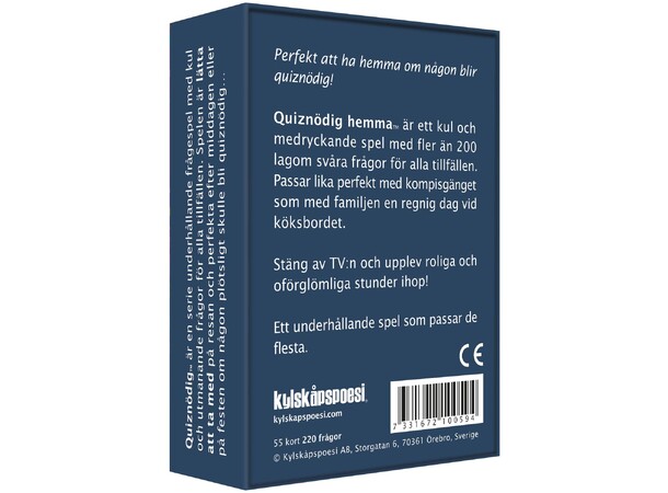 QuizNödig Hemma Partyspel Svensk utgåva 