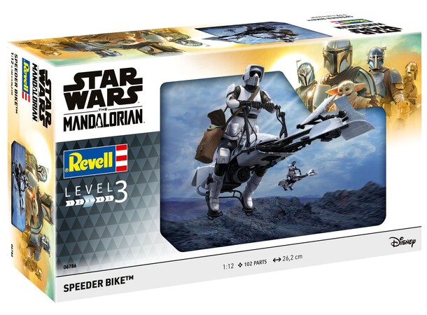 Star Wars Speeder Bike The Mandalorian Revell 1:12 Byggesett 