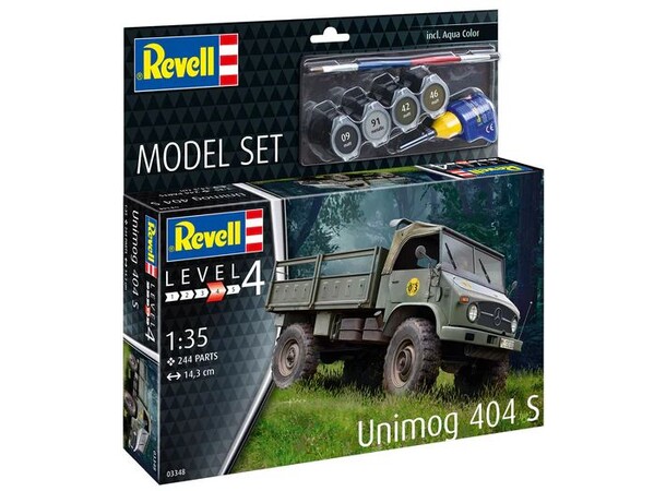 Unimog 404 S Starter Set Revell 1:35 Byggesett 