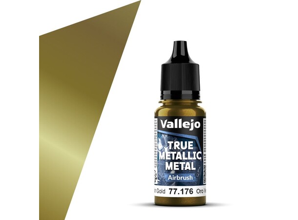 Vallejo True Metallic Airbrush Greenish Gold - True Metallic Metal 