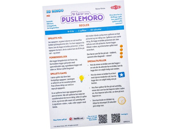 Vi lærer oss Puslemoro - NORSK 