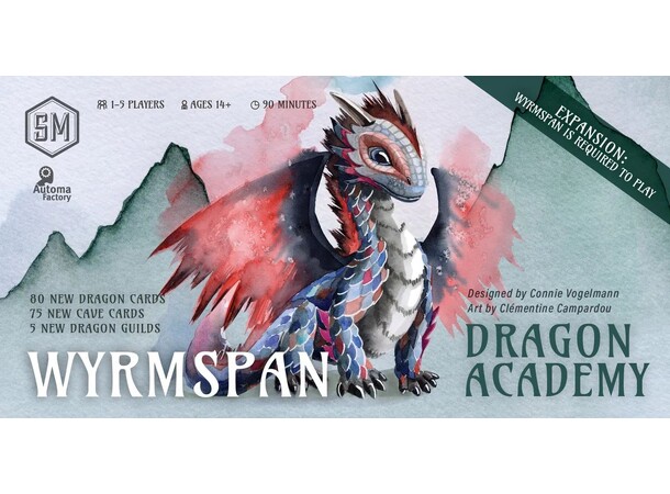 Wyrmspan Dragon Academy Expansion Utvidelse til Wyrmspan 