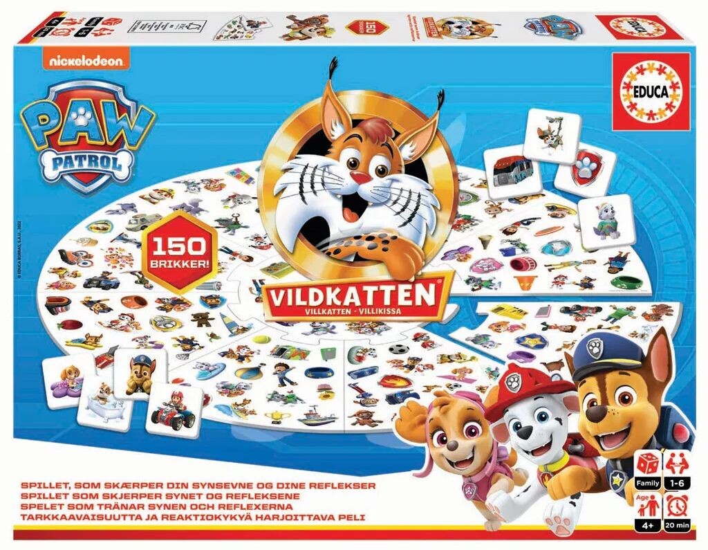 Villkatten Paw Patrol Brettspill Norsk utgave
