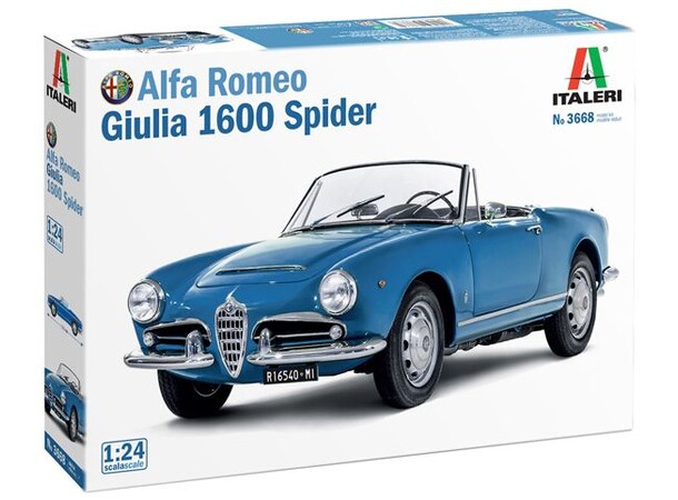 Alfa Romeo Giulia 1600 Spider Italeri 1:24 Byggsats 