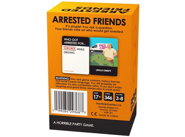 Arrested Friends Partyspill 