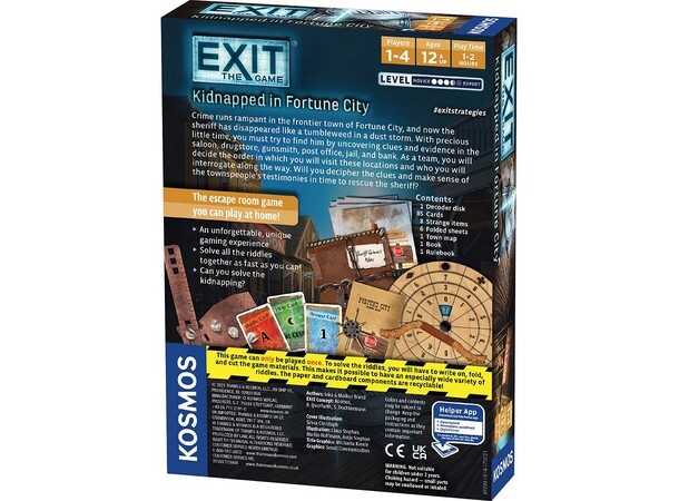 EXIT Kidnapped Fortune City Brettspill 