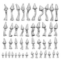 Goblin Mushrooms 3D Printed 1:48 x45 Green Stuff World