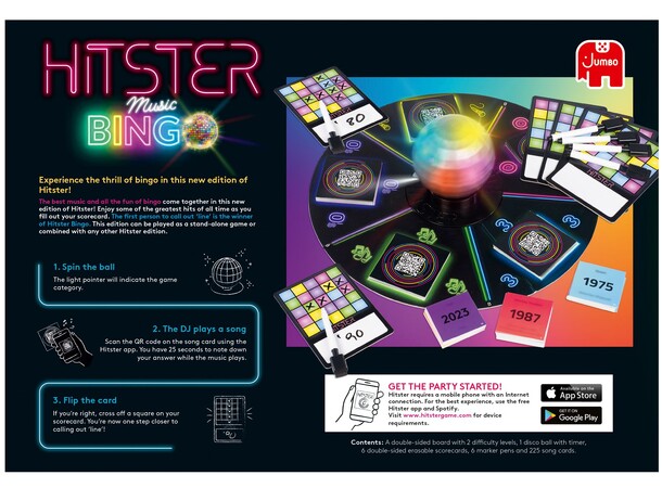 Hitster Bingo Partyspill Norsk utgave 