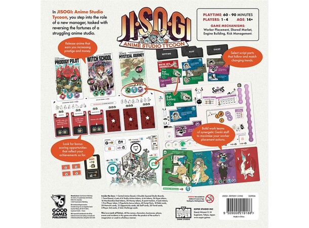 Jisogi Anime Studio Tycoon Brettspill 