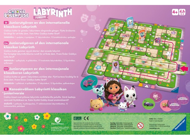 Labyrinth Junior Gabbys Dukkehus Brettspill - Norsk utgave 