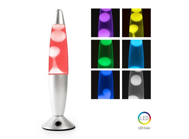 Lava Lampe 34cm Flerfarget LED 