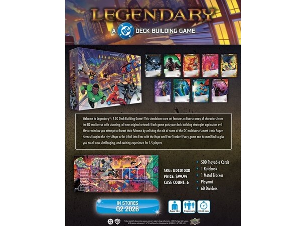 Legendary DC Core Set Kortspel A DC Deck Building Game 